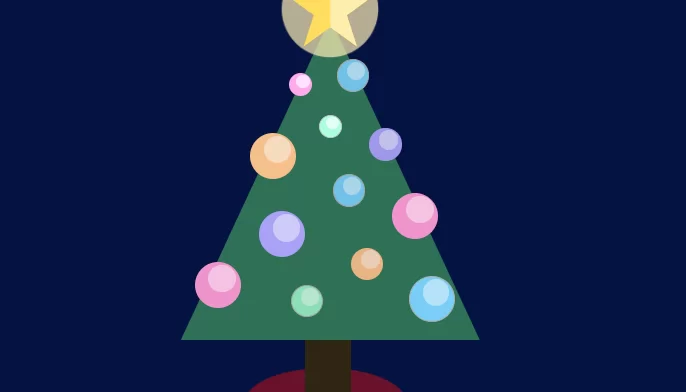 Простая Рождественская ёлочка для сайта на CSS