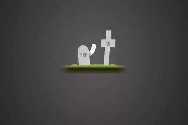 Ужасная анимация формы регистрации по эмаил с надгробиями