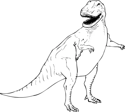 Раскраски динозавров - Тираннозавр Рекс