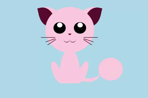 Красивый котёнок на CSS