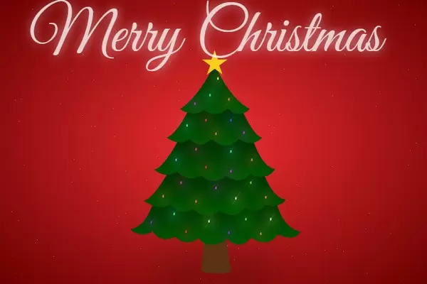 Красивая открытка С Рождеством или Новым годом на CSS