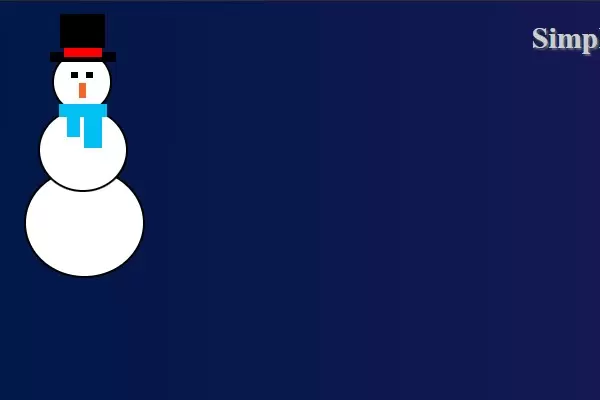 Снеговик для сайта на CSS под Новый год