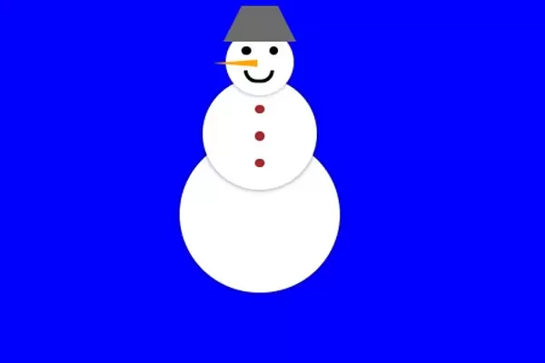 Снеговик на CSS для сайта