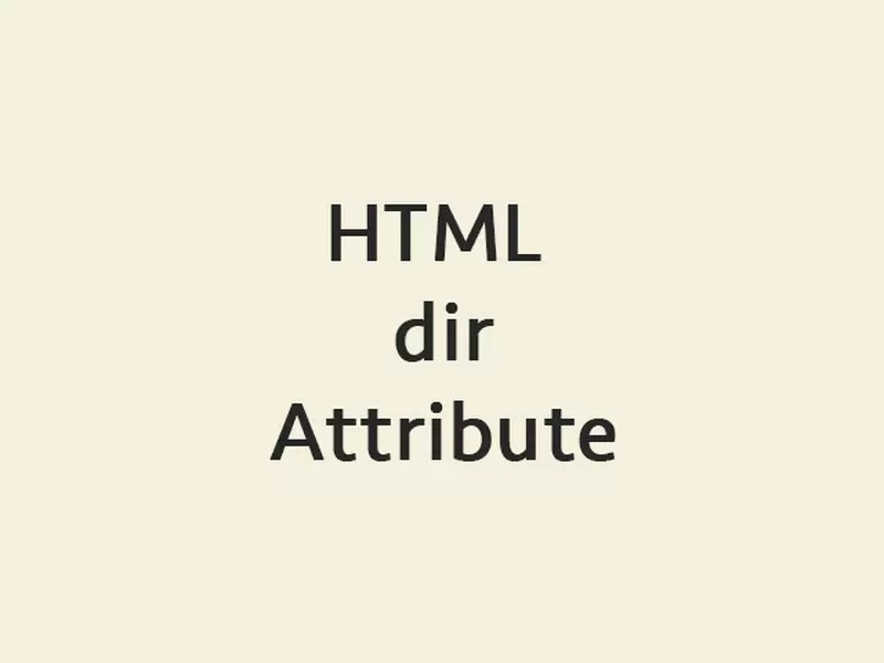 HTML атрибут dir